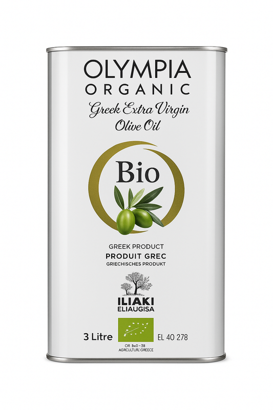 Olympia Organic Extra Virgin Olive Oil - 3 L Metal Tin