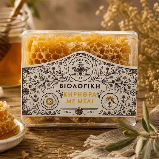 Organic Honeycomb in Honey 200 g