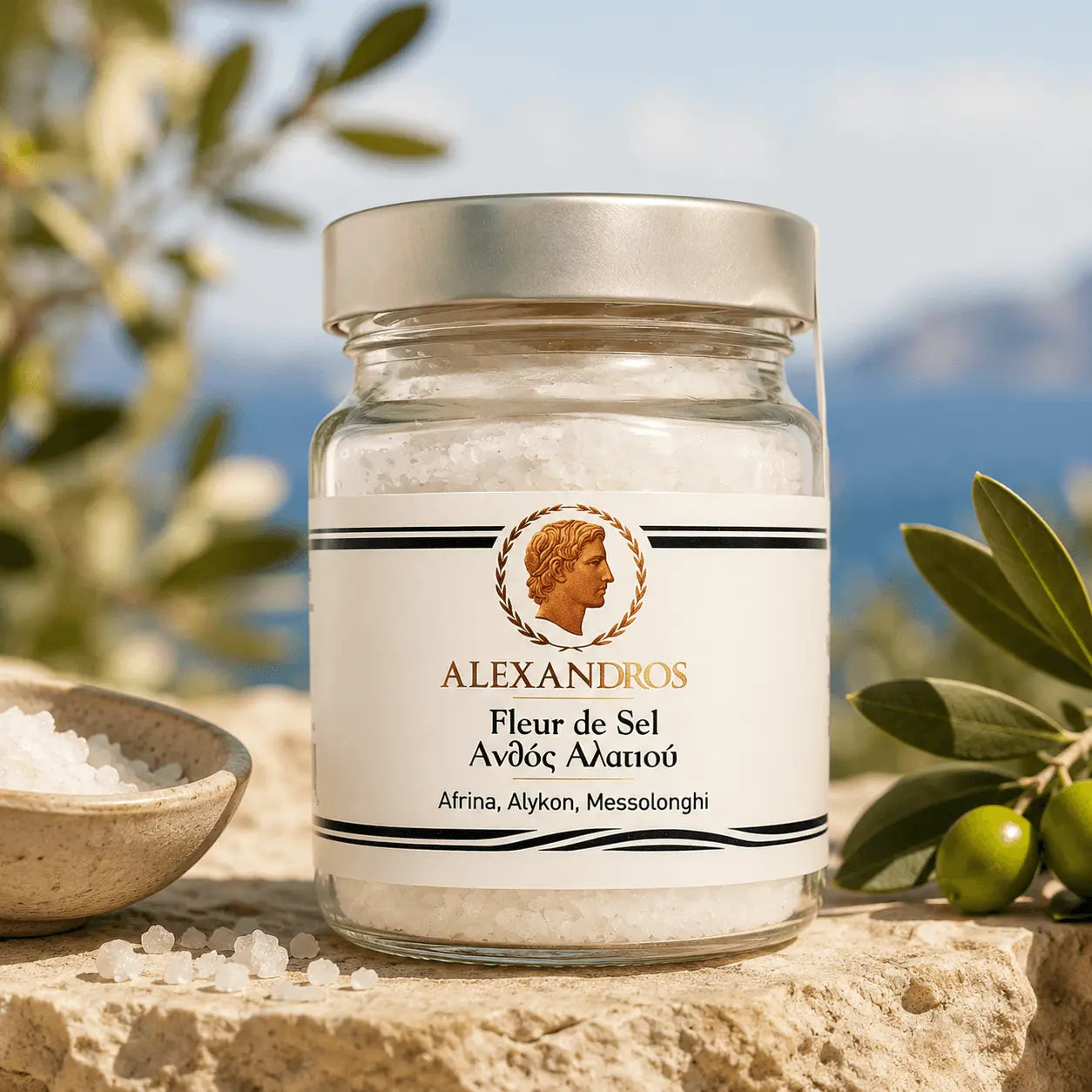 Fleur de Sel 250g - Alexandros Biofarm Greek Sea Salt from Messolonghi