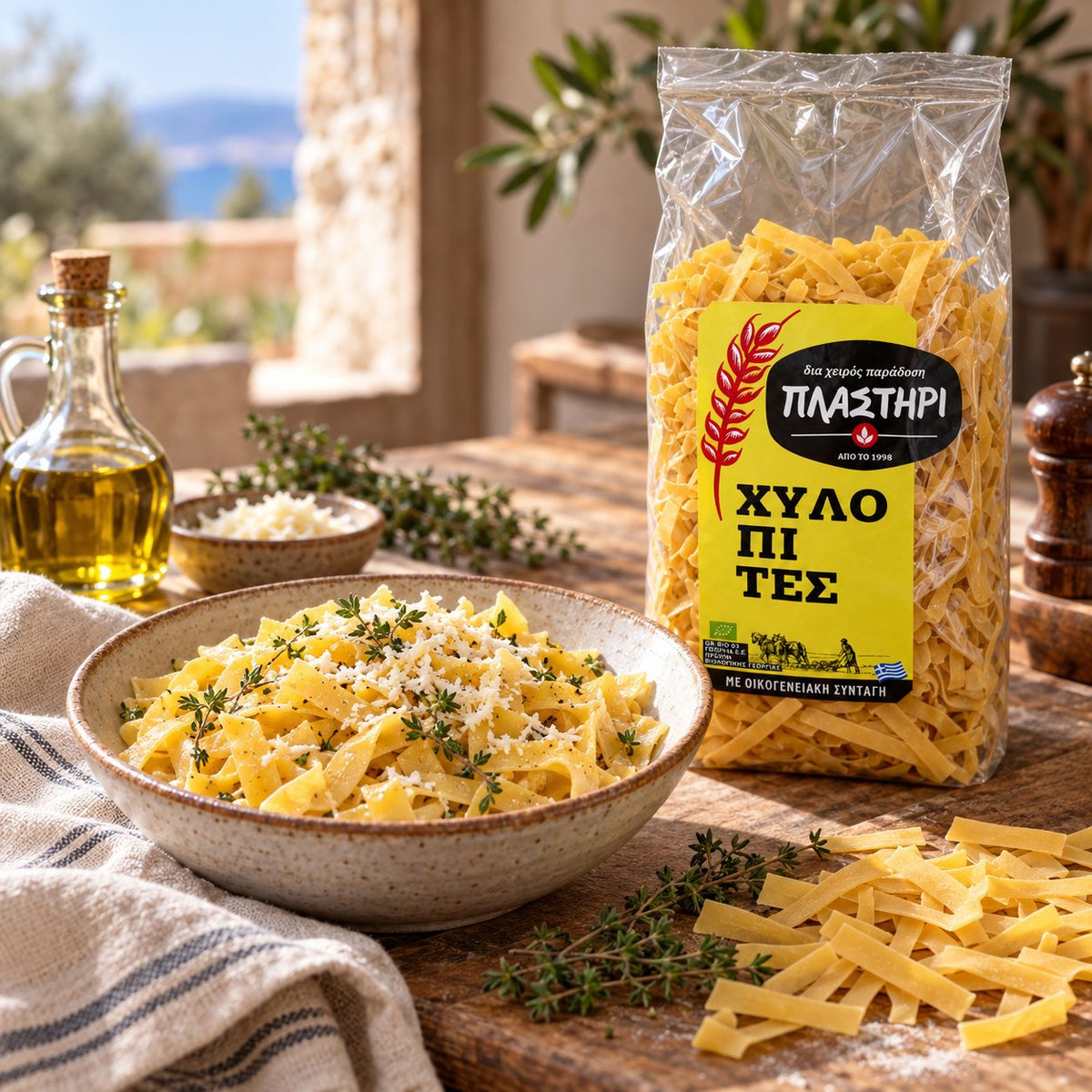 Plastiri Organic Greek Hilopites – Traditional Pasta 500g
