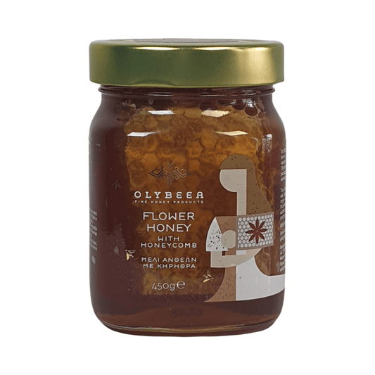 Flower Honey with Honeycomb - 450g (Premium Edition)