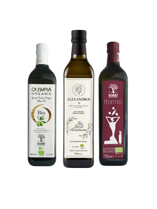 Organic Greece Olive Oil Trio - 3 X 750ml