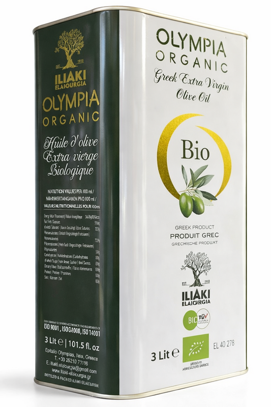 Olympia Organic Extra Virgin Olive Oil - 3 L Metal Tin