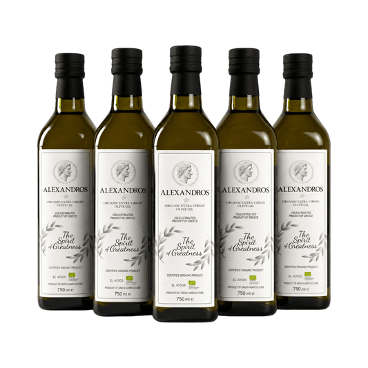 Alexandros Bio natives Olivenöl extra 750ml – Familienpackung mit 6 Stück