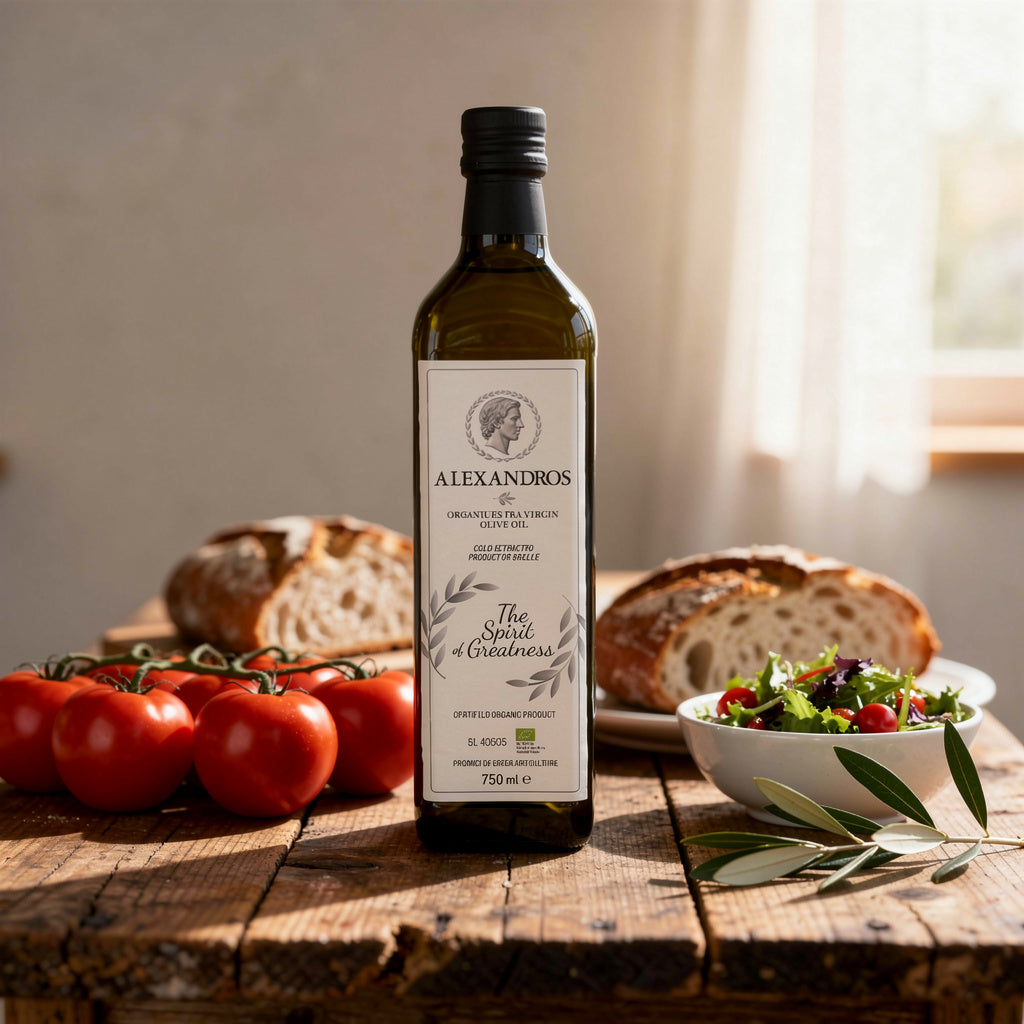 Alexandros Organic Extra virgin Olive oil 750ml - Family Pack of 6
