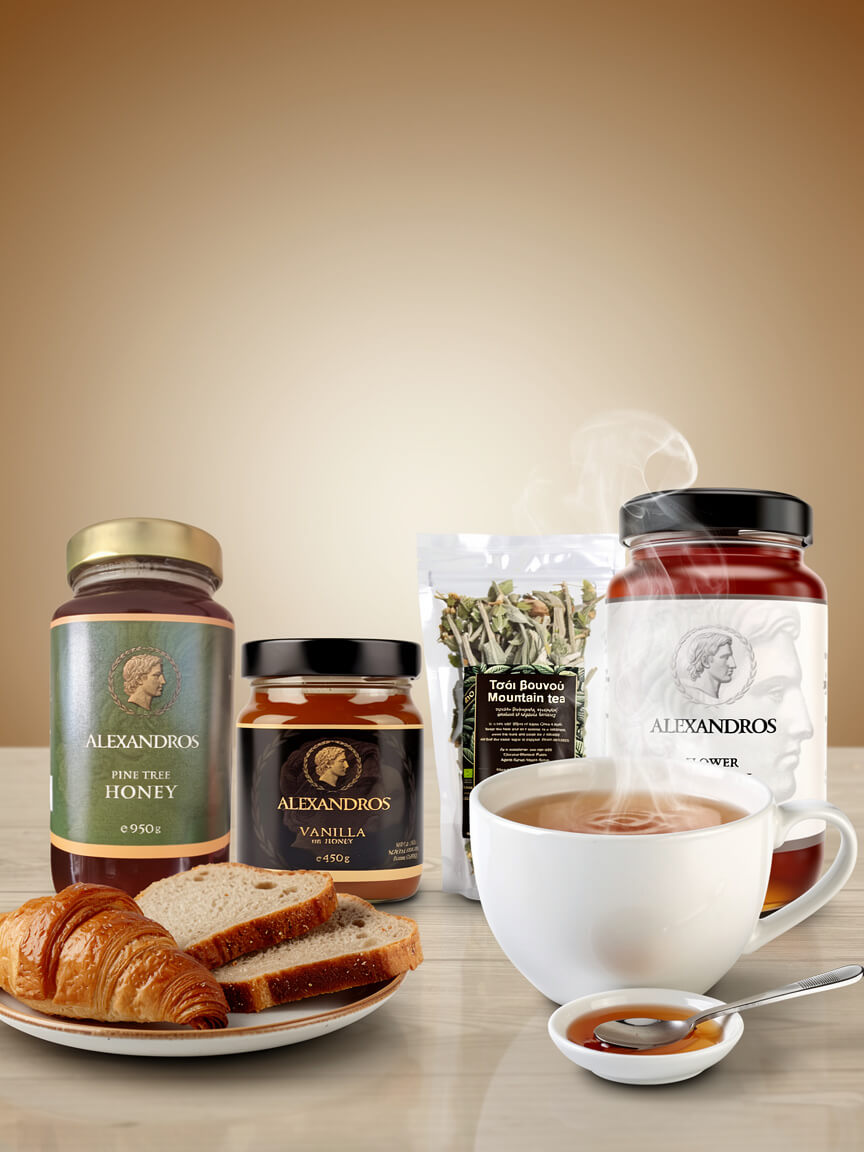 Raw Greek Honey & Mountain Tea Set