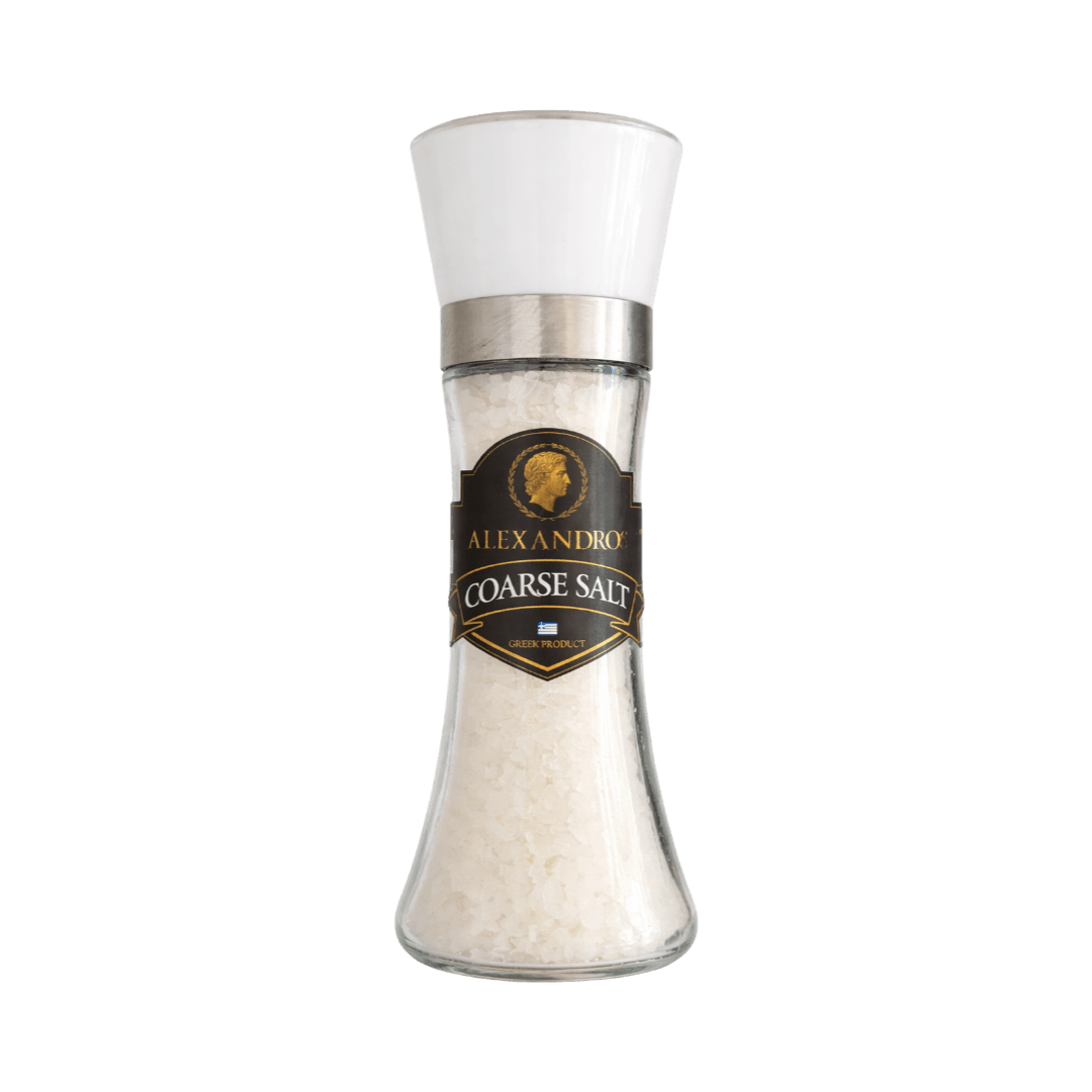 Greek Coarse Sea Salt Grinder 200g – Alexandros Biofarm Refillable