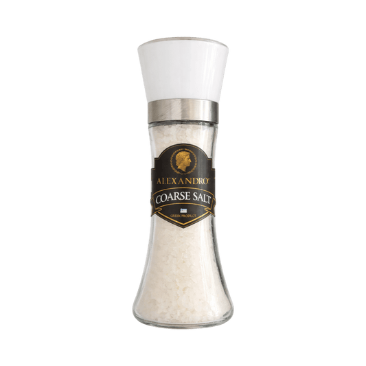 Greek Coarse Sea Salt Grinder 200g – Alexandros Biofarm Refillable