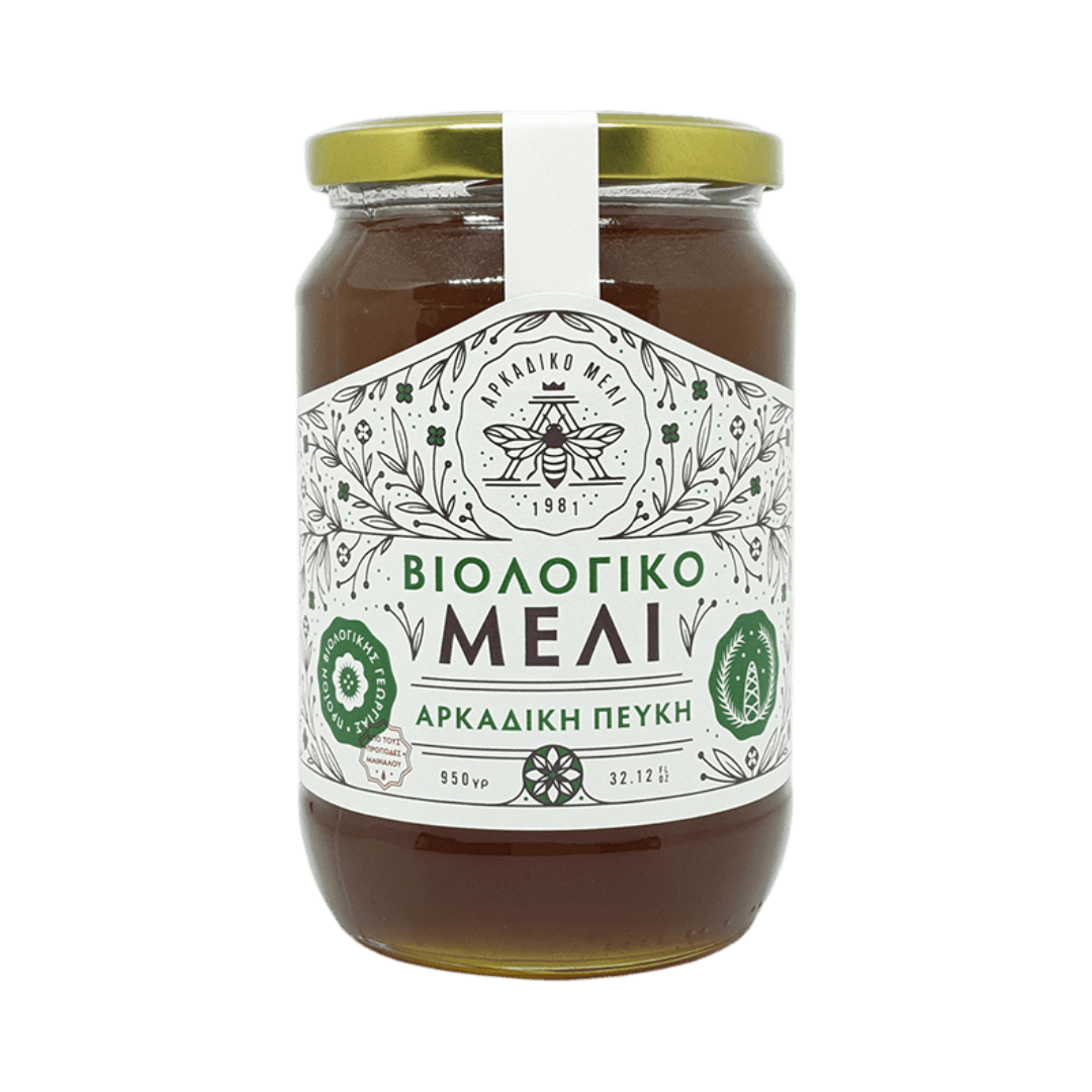 Biologische honing van Arcadian Pine 950 g