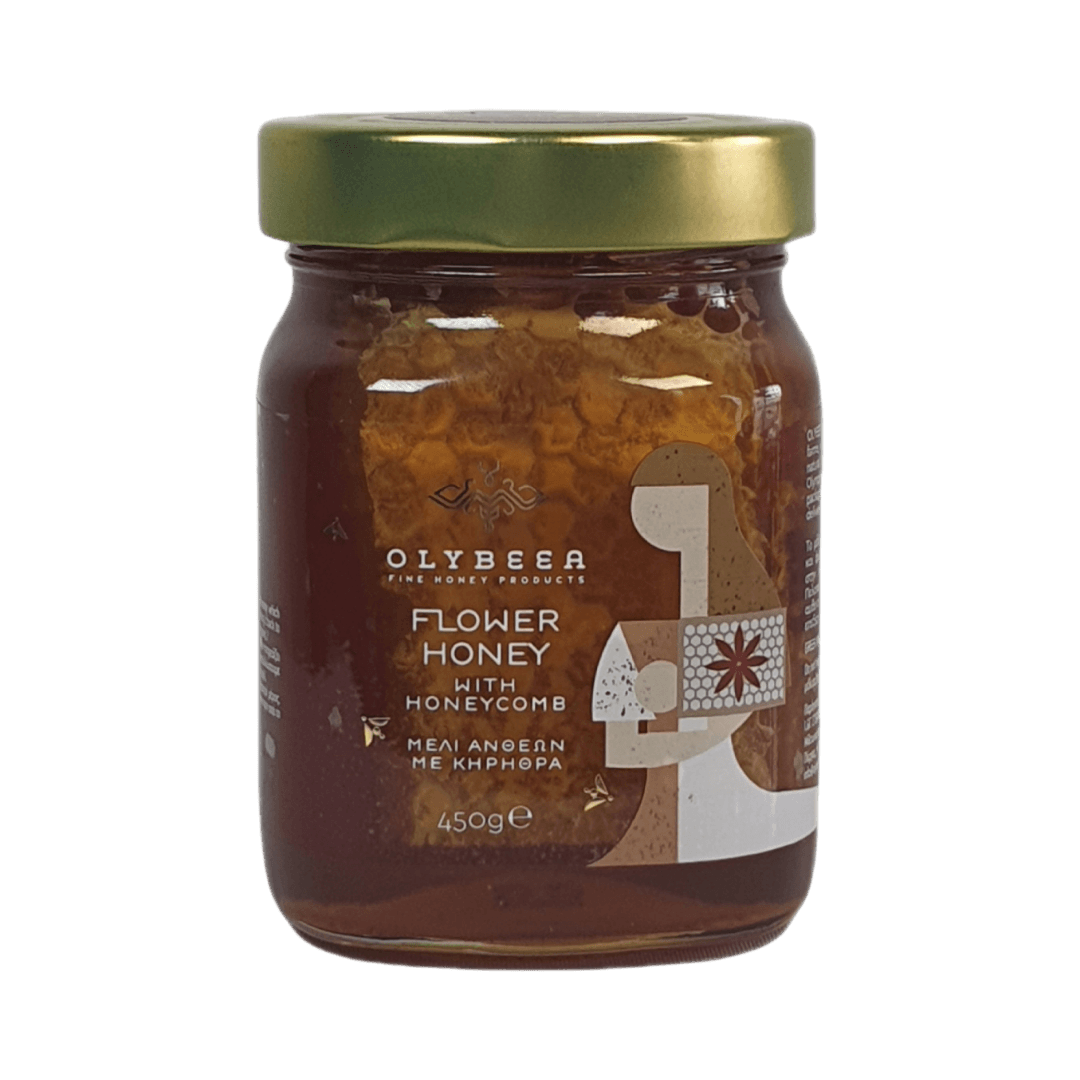 Flower Honey with Honeycomb - 450g (Premium Edition)