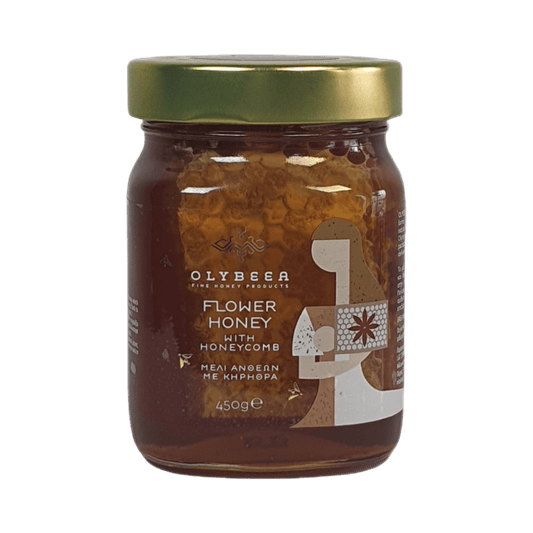 Flower Honey with Honeycomb - 450g (Premium Edition)