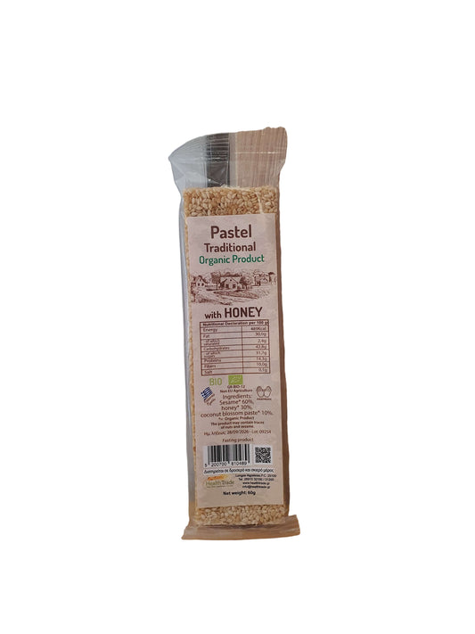 Organic pasteli with honey 60g Greek sesame honey bar premium natural snack